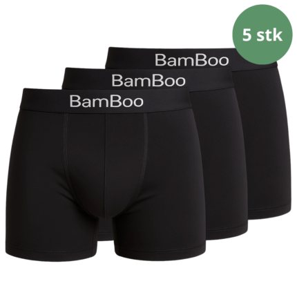 5 STK – 92% Bambus underbukser sort til mænd – Mest populære