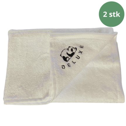 Hvide bambus håndklæder 50×100 cm – 2 styk i 100% bambus
